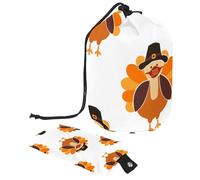 Eslifey Travel Cosmetic Bags Barrel Makeup Bag, Multifunctional Toiletry Bucket Bags Round Organizer Storage Pocket, Thanksgiving Day Turkey (3)