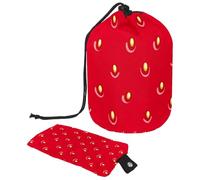 Eslifey Travel Cosmetic Bags Barrel Makeup Bag, Multifunctional Toiletry Bucket Bags Round Organizer Storage Pocket, Red Strawberry Print