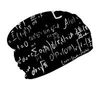 Eslifey Winter Beanie Hats for Men Women, Scientific Equation Calculations Physics Mathematics Pattern Casual Soft Warm Bonnet Cap