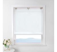 ESLIR Roman Blind No Drilling Required Transparent with Eyelets Colour Gradient Curtains with Hooks Eyelet Roller Blind Modern Curtains White W x H 120 x 130 cm 1 Piece