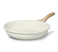 ESLITE LIFE Nonstick Ceramic Frying Pan Skillet, Non-Toxic Egg Omelette Kitchen Cooking Pans Compatible with All Stovetops (Gas, Electric & Induction), PTFE & PFOA Free (White, 8'')