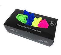 ESME 100 Pack Disposable try on foot socks 20 denier, fits for Women and Men, One size fits all (multi colors, 1)
