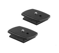 Esme 2Pack Universal Quick Release QR Plate Tripod Head for Velbon CX Series, Sony VCT Series, Amazon Basics 60" Tripod - Black, Camera Compatible, Tripod Mount