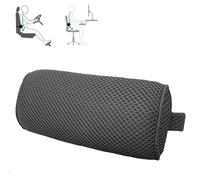 Esme L&H Lumbar Roll for Office Chair Car Seat, Breathable 3D Fabric Back Support Roll for Lower Back - D-Shape Lumbar Roll Pillow with Elastic Strap Lumbar Support Pillow for Office Chair