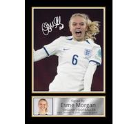 Esme Morgan Signed Football Poster Print - England Lioness & Washington Spirit Hero - Framed or Unframed - Gift for Women’s Football Fans, A4 Poster Print (297x210mm)