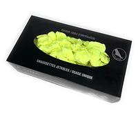 ESME, Pack Disposable try on foot socks 20 denier, fits for Women and Men, One size fits all, one pack with 100 pcs/pack (YELLOW_1)