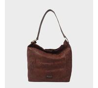 'Esme' Python Snake Real Leather Slouchy Hobo Bag Assots London Brown One Size