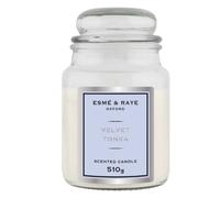 Esme & Raye Oxford Velvet Tonka Fragrance Scented Large Glass Jar Candle 18oz