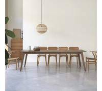 Esmée - Extendable table in solid walnut, seats 6-12 Brown