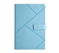 esmen A5 B5 PU Leather Notebook with Magnetic Buckle, 100 Sheets 200 Pages Thick Paper, Lined Journal Planner for Office(Blu,150 * 220mm)
