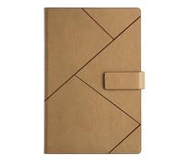 esmen A5 B5 PU Leather Notebook with Magnetic Buckle, 100 Sheets 200 Pages Thick Paper, Lined Journal Planner for Office(Brown,150 * 220mm)