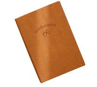 esmen A5 Horizontal Line Notebook, PU Leather Cover with Wilderness Embossed Texture, 260 Pages for Note-Taking, Meetings(Brown)