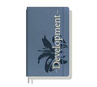 esmen A6 Blank Notebook, PU Leather Travel Journal with Elastic Band and Pen Holder, 200 Pages Portable Stamp Collection Diary(Blu)