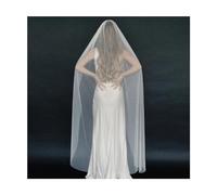 esmen Classic Bridal Wedding Veils Plain Yarn 1 Tier Soft Wedding Long Veil with Comb Wedding Dress Accessories