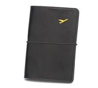 esmen Passoport Cover Passport Holder Rubber Band Fixed Passport Book Strap Ultra-Thin Ticket Holder Leather Lightweight Travel Document Pouch Passport Case