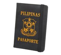 esmen Passoport Cover Philippines Anti-Magnetic Passport Cover Leather Short Ticket Holder Multi-Card Slots Strap Rubber Band Travel Storage Bag Passport Case