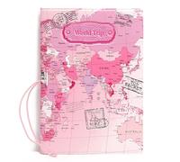 esmen Passport Holder Cover Ticket Document Storage Folder Travel Supplies Protective for Frequent Flyers(Rose)