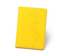 esmen PU Leather Passport Holder,Multifunctional Anti-Theft Brush Travel Bag, Document Storage for Cards Tickets Receipts Present(Gelb)