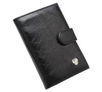 esmen Russian National Emblem Metal Double-Headed Eagle Passport Holder PU Book Buckle Type Cover(Nero)