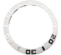 esmen UAE 38mm Color Ceramic Bezel Insert, Embossed Bezel Ring for NH35 NH36 Movement Watch Cases & Parts Watch Assembly(Silver)