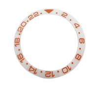 esmen UAE 38mmx30.6mm Curved Ceramic Bezel Insert for SKX007 SKX009 Watch Case,Compatible with NH35/NH36 Movement Watch Assembly(Orange)