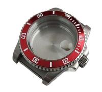esmen UAE 40mm Watch Case with Ceramic Bezel, Compatible with NH35/NH36 Movement for Custom Builds Repair Tools & Kits(Rot)