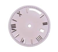 esmen UAE Watch Accessories 28.5mm Watch Dial Fits Seagull ST1644 Automatic Movement Scratch-Resistant(White Silver)