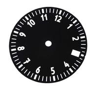 esmen UAE Watch Accessories 29mm Digital Dial No Markings for NH35 NH36 NH70 NH72 ETA 2824 PT Classic Retro Watch Face(Nero)