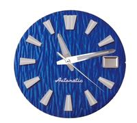 esmen UAE Watch Accessories NH35 NH36 Watch Dial 29mm Gradient Silver Long Scale 3/Clock Foot(Dark Bule)