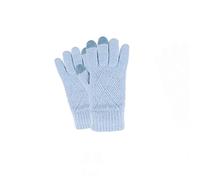 esmen Unisex Gloves, Touchscreen Plush Velvet Double-Layer for Cycling&Cold Weather, Separate Finger Design Shielding Winds(Light Blue)