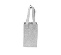 ESMENATZLS 4 Bottle Wine Carrier Tote Wine Tote Bag Divider Handle Felt Wine Storage Tote Bag Reusable Grocery Bags Portable Wine Carrier(Light Grey)