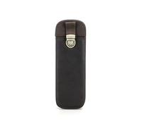 ESMENATZLS Handmade Genuine Leather 3 Slot Pen Case Vintage Fountain Pen Holder Storage Pencil Box Office School Stationery Bag(Coffee)