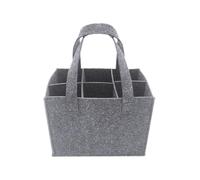 ESMENATZLS Lightweight Foldable for Travel Wine Bottle Bag with Carry Handle Picnic Tear Resistant Waterproof 6 Compartments BBQ Party(Gray)