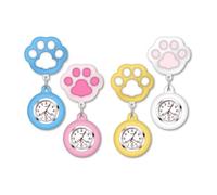 ESMENATZLS Nurse Fob Watches Stretchable Cartoon Hanging Watch Retractable Clip Pocket Watch Doctors Medical Students Gift Clocks(4PCS)