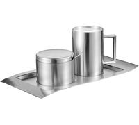 Esmeyer Sugar & Milk Set Wave 4-pcs. of Stainless Steel Brushed, Silver, 26.3 x