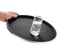 Esmeyer "Tennessee Service Tray Non-Slip, Black/Silver
