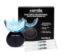 esmile Teeth Whitening Kit with 16 LED Light and 3 Whitening Gel Pens | Cordless lamp with 16 blue LEDs, 16 minute auto timer, three gel pens and a soft tray that fits both arches.