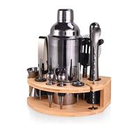 Esmula 12 Pieces Cocktail Shaker Set, 750 ml Black Stainless Steel Bartender Kit, Gift for Men, Women, Friends, Home Stylish Bar Tool Set with Cocktail Recipe Book