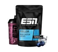ESN ISOCLEAR Whey Isolate Protein Powder, Blueberry Iced Tea, 1000 g, 33 Servings, Protein Drink with a Delicious Fruity Taste, Clear whey - Lactose Free and Made in Germany