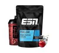 ESN ISOCLEAR Whey Isolate Protein Powder, Fresh Cherry, 1000 g, 33 Servings, Protein Drink with a Delicious Fruity Taste, Clear whey - Lactose Free and Made in Germany