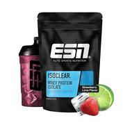 ESN ISOCLEAR Whey Isolate Protein Powder, Strawberry Lime, 1000 g, 33 Servings, Protein Drink with a Delicious Fruity Taste, Clear whey - Lactose Free and Made in Germany