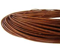 esnado Leather Cord Round 2mm Natural Brown - 10 Metres - for Crafts, Jewellery Making, Medieval and LARP, Lacing
