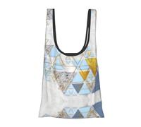 ESNAIUVCD Abstract Geometric Pattern Print Reusable, Foldable,Washable Grocery Bags Foldable In A Pouch Eco Tote Shopping Bag,Daily Shopping Loading