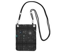 ESNAIUVCD Abstract Science Chemistry Illustration 3D Print Carry A Mobile Phone Bag Diagonally,Crossbody Bag,Suitable for Carrying Mobile Phone Change, Etc