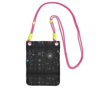 ESNAIUVCD Abstract Science Chemistry Illustration 3D Print Carry A Mobile Phone Bag Diagonally,Crossbody Bag,Suitable for Carrying Mobile Phone Change, Etc
