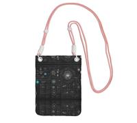 ESNAIUVCD Abstract Science Chemistry Illustration 3D Print Carry A Mobile Phone Bag Diagonally,Crossbody Bag,Suitable for Carrying Mobile Phone Change, Etc
