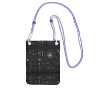 ESNAIUVCD Abstract Science Chemistry Illustration 3D Print Carry A Mobile Phone Bag Diagonally,Crossbody Bag,Suitable for Carrying Mobile Phone Change, Etc