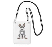 ESNAIUVCD Adorable Schnauzer Print Carry A Mobile Phone Bag Diagonally,Crossbody Bag,Suitable For Carrying Mobile Phone Change, Etc