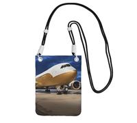 ESNAIUVCD Airplane In The Evening Light Print Carry A Mobile Phone Bag Diagonally,Crossbody Bag,Suitable For Carrying Mobile Phone Change, Etc