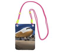 ESNAIUVCD Airplane In The Evening Light Print Carry A Mobile Phone Bag Diagonally,Crossbody Bag,Suitable For Carrying Mobile Phone Change, Etc